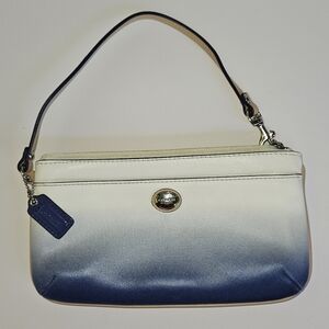 Blue Ombre 💙 Leather Coach wristlet